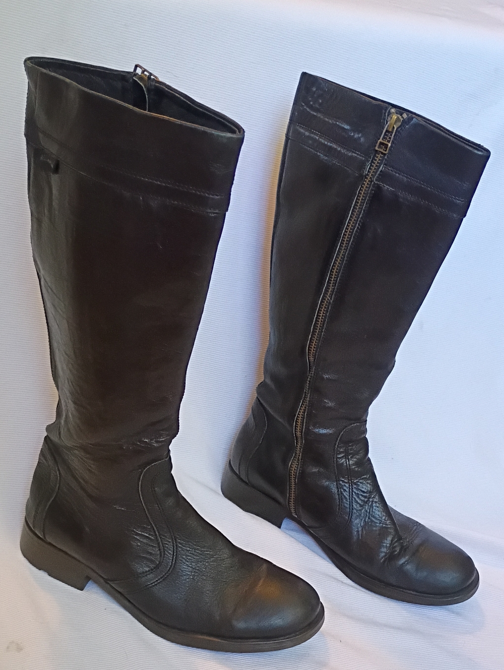 Camper Women's Tall Black Leather Riding Boot